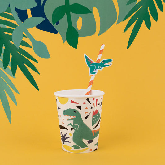 My Little Day paper straws - dinosaur