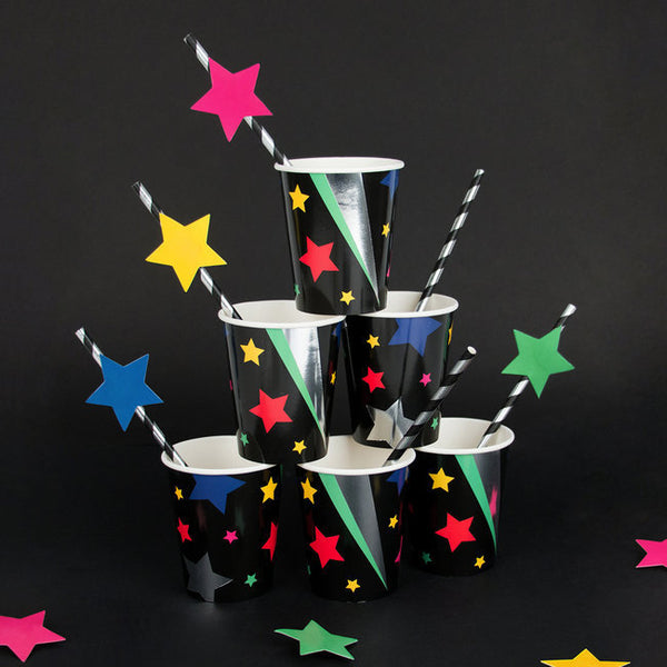 My Little Day  paper straws - disco stars