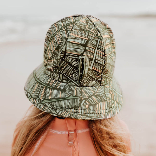 BEDHEAD HATS Girls Beach Hat Bucket UPF50+ 'Tropic' Print