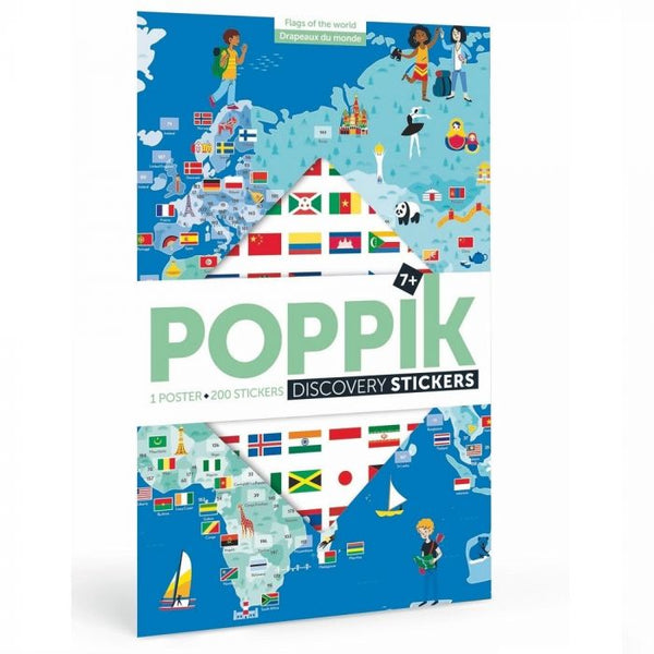 Poppik Flags of the World Sticker Poster 100x68cm
