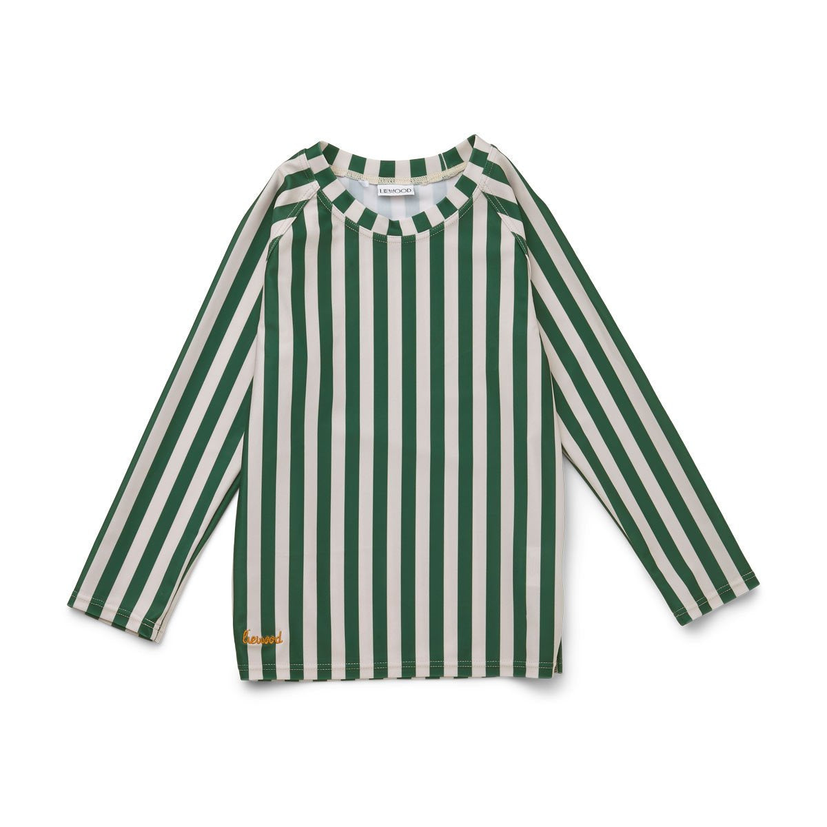 LIEWOOD NOAH SWIM TEE  STRIPE: GARDEN GREEN/SANDY