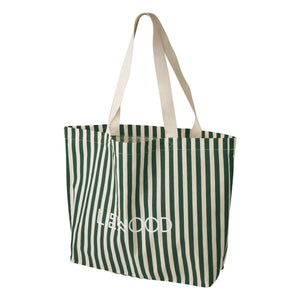 LIEWOOD  Tote Bag Big - Stripe: Garden green/sandy