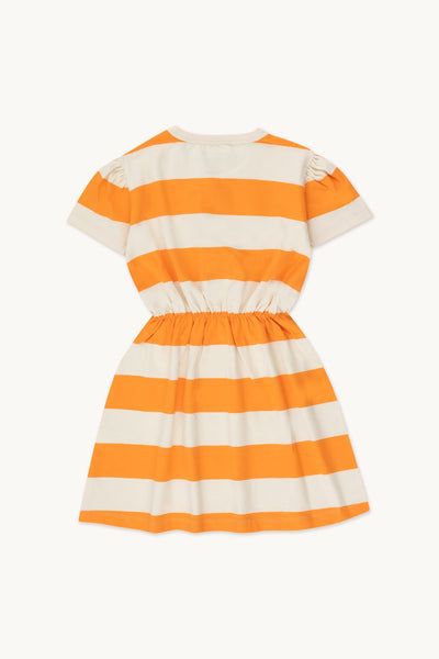 TINYCOTTONS LEISURE STRIPES DRESS *light cream/marigold*