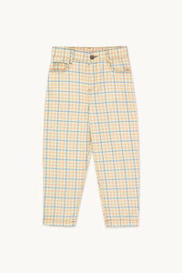 TINYCOTTONS GRID BAGGY JEANS *pastel yellow*