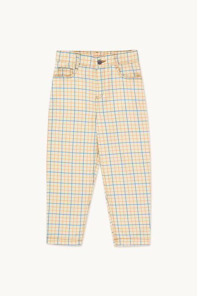 TINYCOTTONS GRID BAGGY JEANS *pastel yellow*
