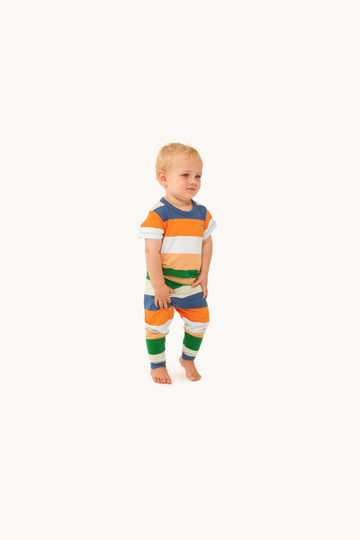 TINYCOTTONS STRIPES BODY *tangerine/almond/pistachio*