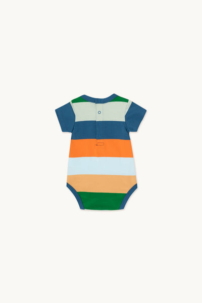 TINYCOTTONS STRIPES BODY *tangerine/almond/pistachio*