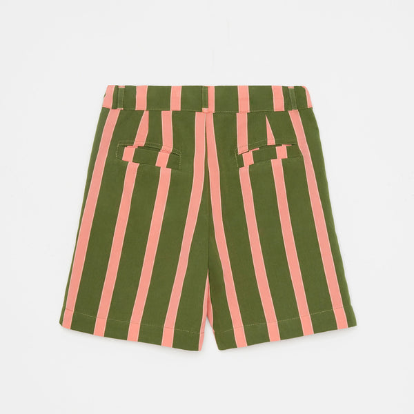 Weekend House Kids Stripped bermudas  green and pink