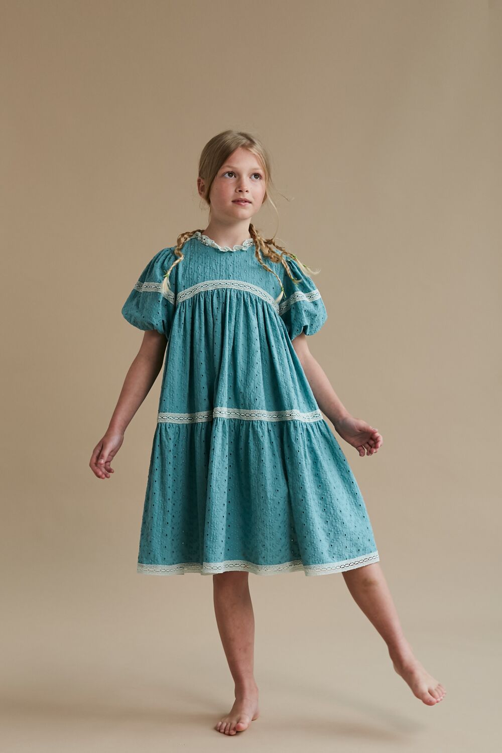 THE MIDDLE DAUGHTER TIER-RY EYED DRESS   Broderie Anglaise - Rain