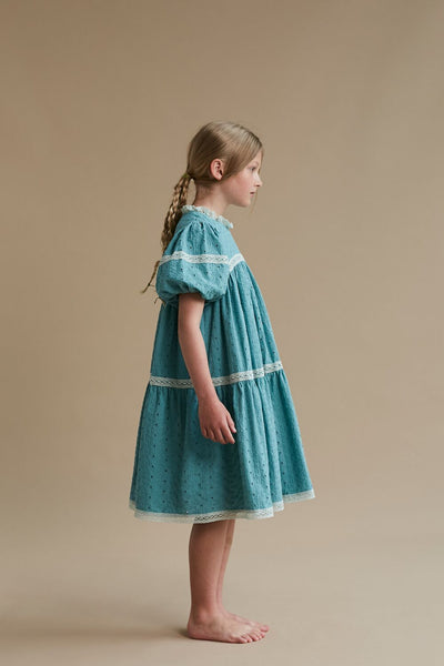 THE MIDDLE DAUGHTER TIER-RY EYED DRESS   Broderie Anglaise - Rain