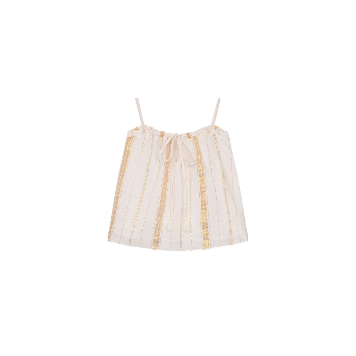 LOUISE MISHA WOMEN Top Cary White & Gold Stripes