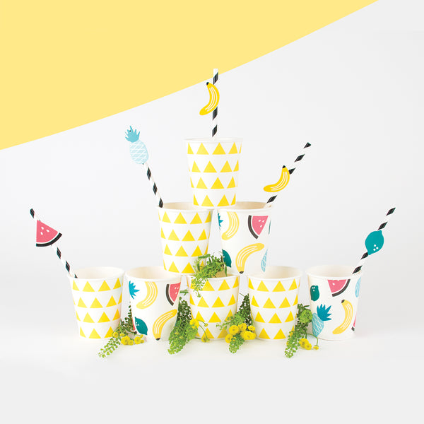 My Little Day  12 paper straws - fruits