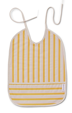 Liewood Lai bib Stripe: Peach/sandy/yellow mellow